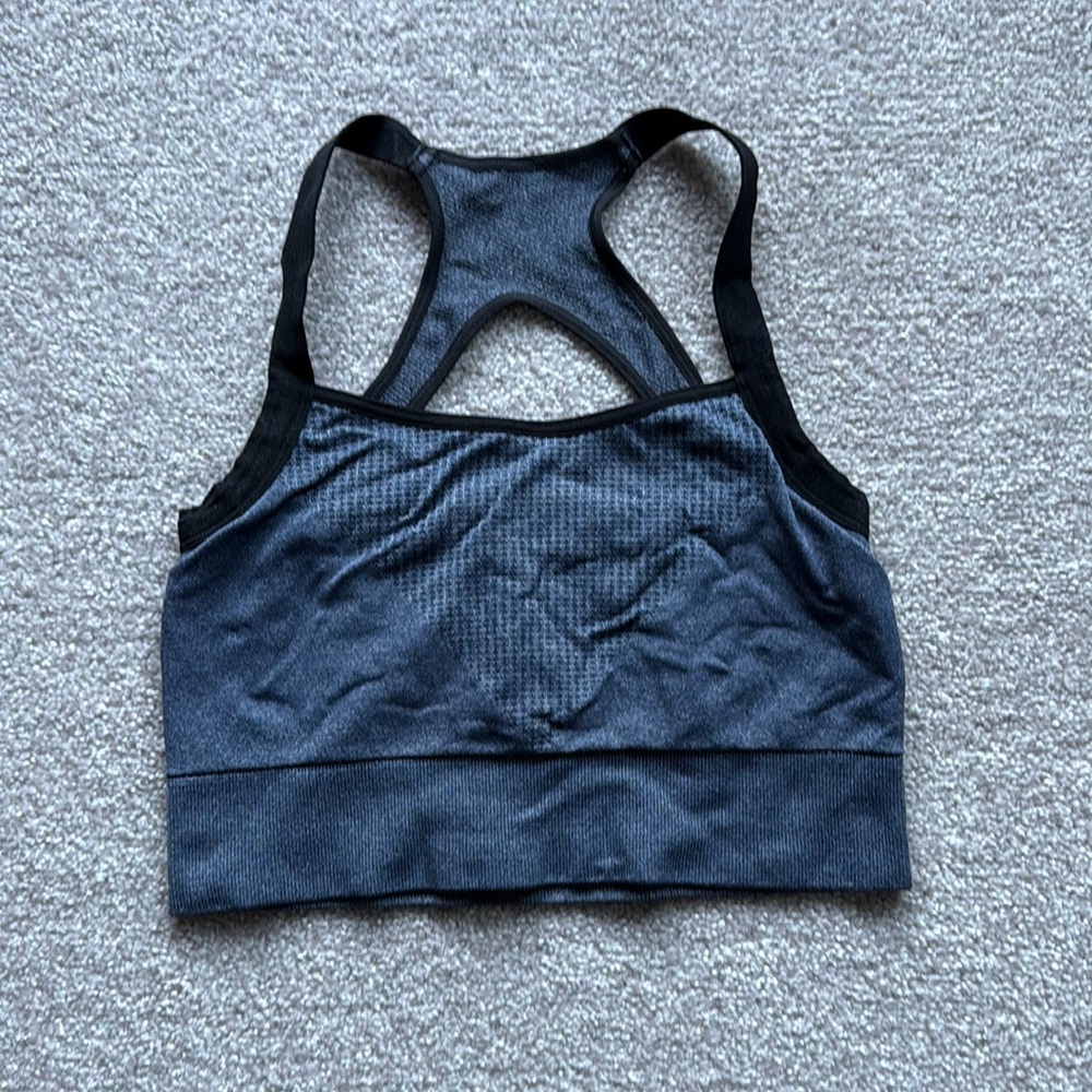 Zella Body Navy and Black Cutout Back Sports Bra